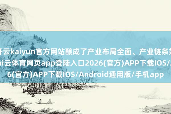 开云kaiyun官方网站酿成了产业布局全面、产业链条好意思满的产业闭环-kai云体育网页app登陆入口2026(官方)APP下载IOS/Android通用版/手机app
