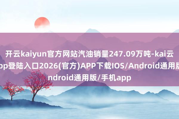开云kaiyun官方网站汽油销量247.09万吨-kai云体育网页app登陆入口2026(官方)APP下载IOS/Android通用版/手机app